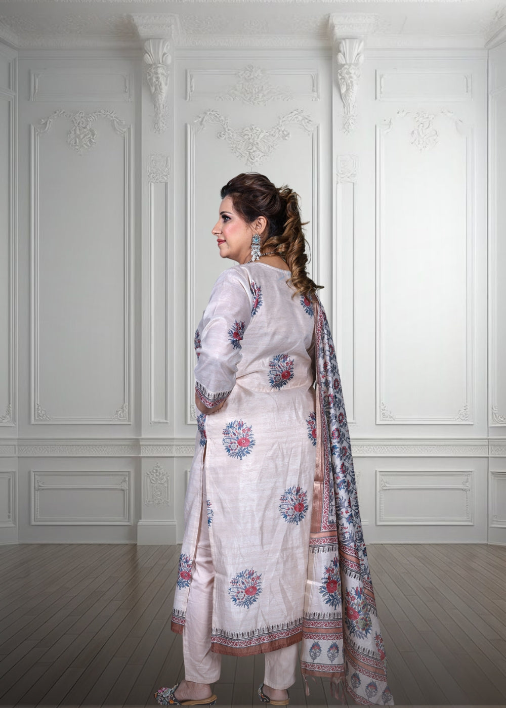 Naqsh Linen Suit with Digital Print