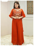 Naqsh rust Indo-western stylish dress