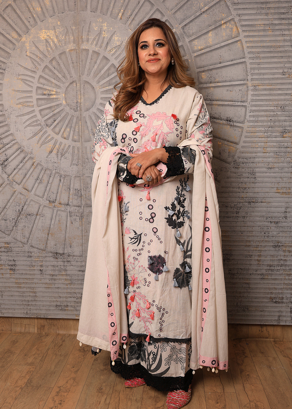 Naqsh Digital Print & Hand Work Cotton Suit
