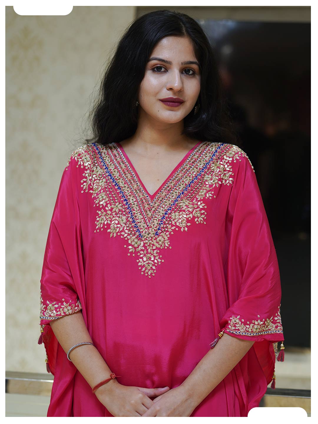 Naqsh Pink Designer Kaftan set