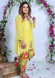 Naqsh Yellow Designer Tulip Pant Set