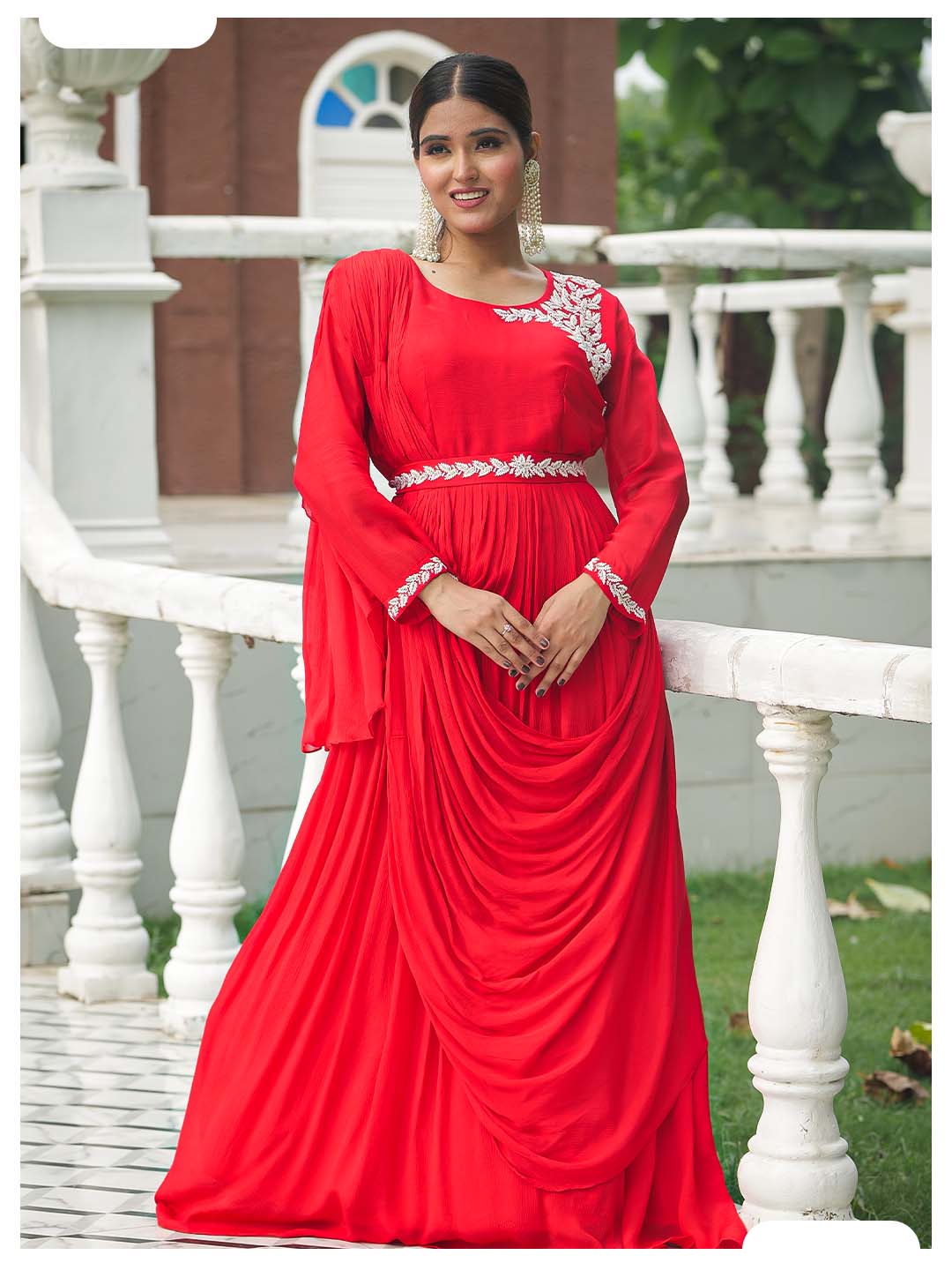 Naqsh Red Stylish Gown