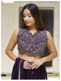 Naqsh Designer Navy Blue Lehenga Set