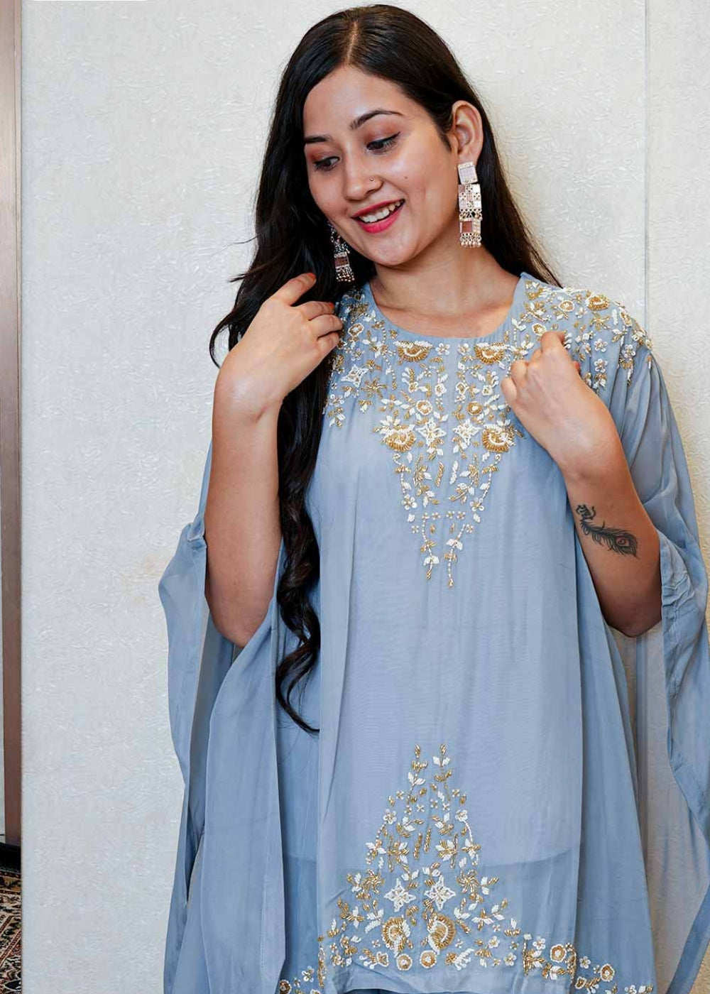 Naqsh Designer Blue Co-ord Suit Set