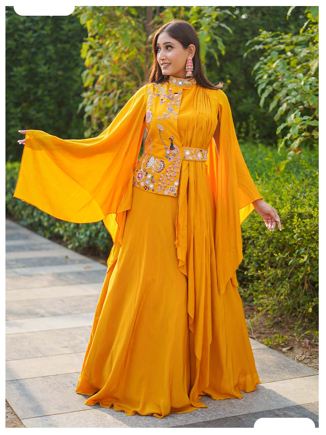 Naqsh Yellow Stylish Gown