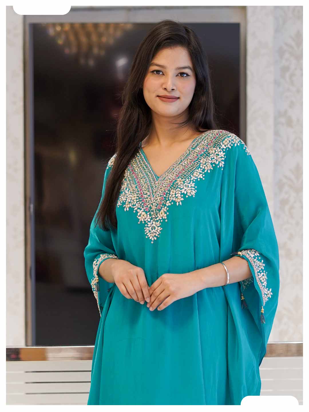Naqsh Exclusive Sky Blue Kaftan Set