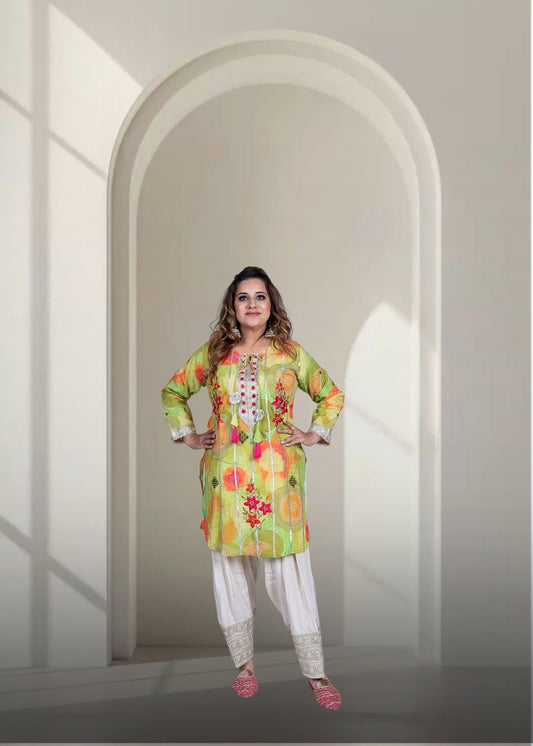 Naqsh Gotta Patti Work with Tulip Salwar