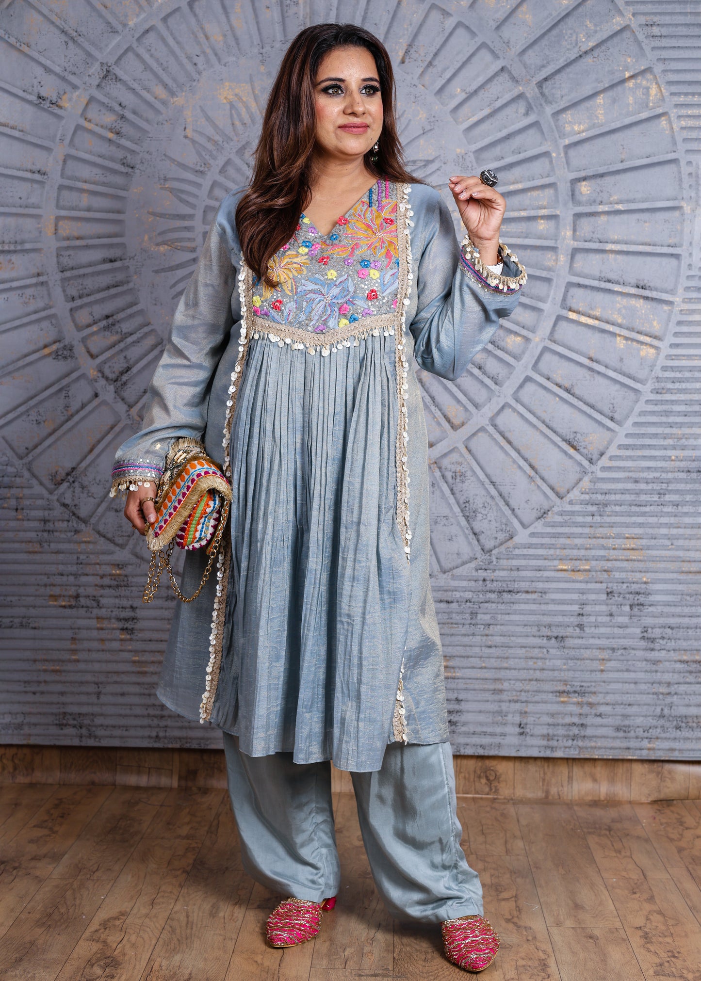 Naqsh Embroidered A-Line Kurta