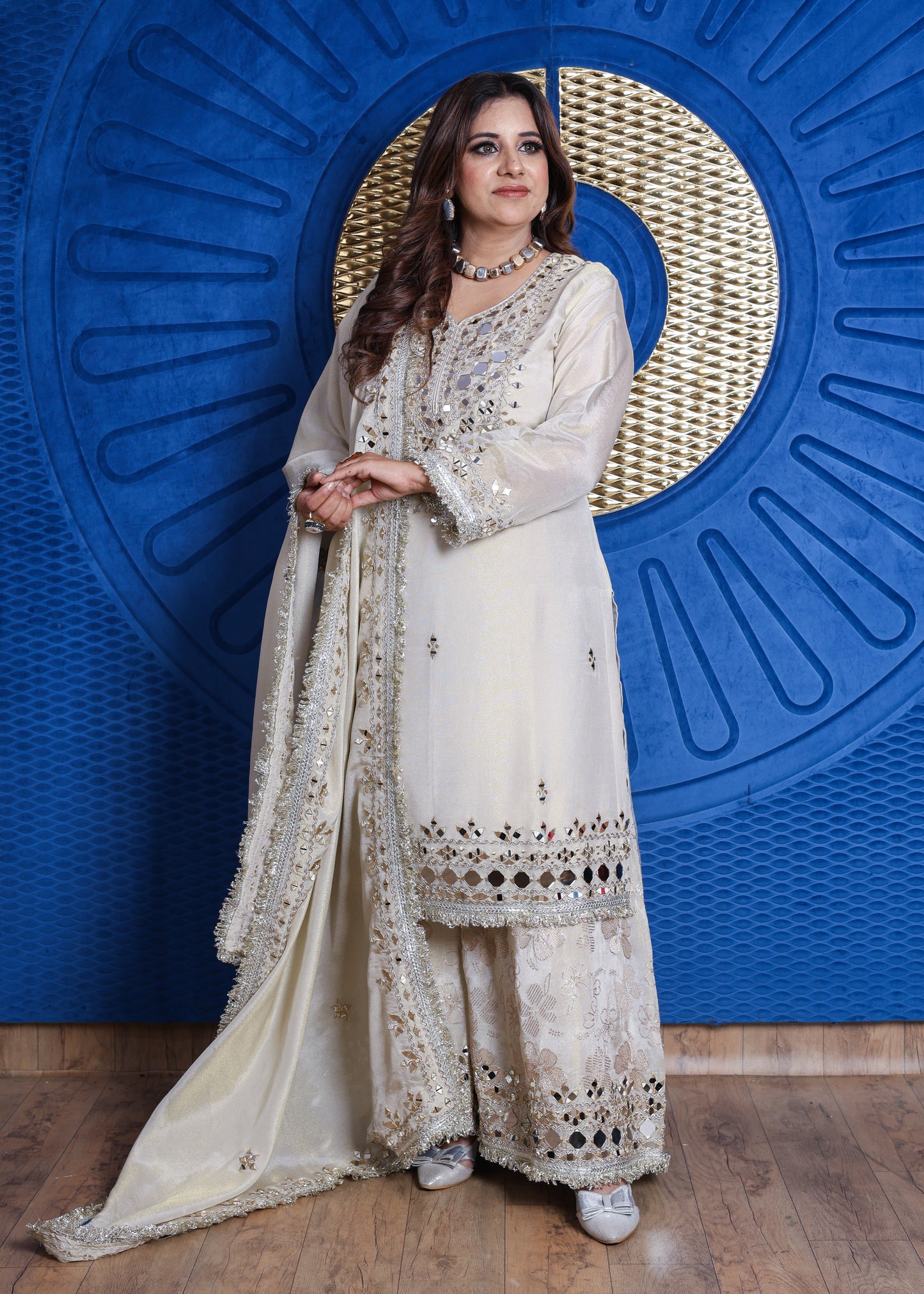 Naqsh Embellished Sharara Suit Set