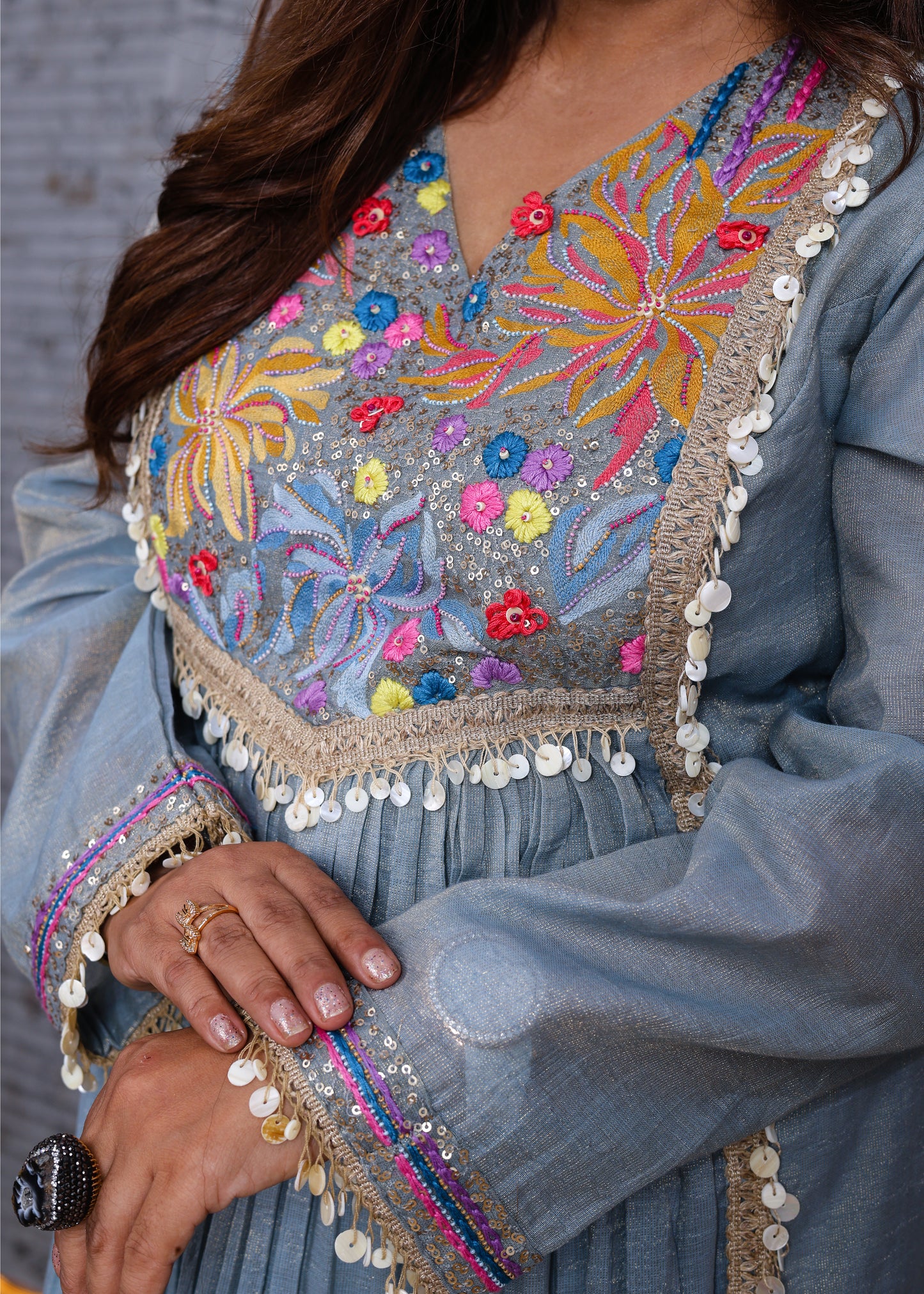 Naqsh Embroidered A-Line Kurta