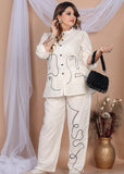 Naqsh White Stylish Co-ord Suit Set