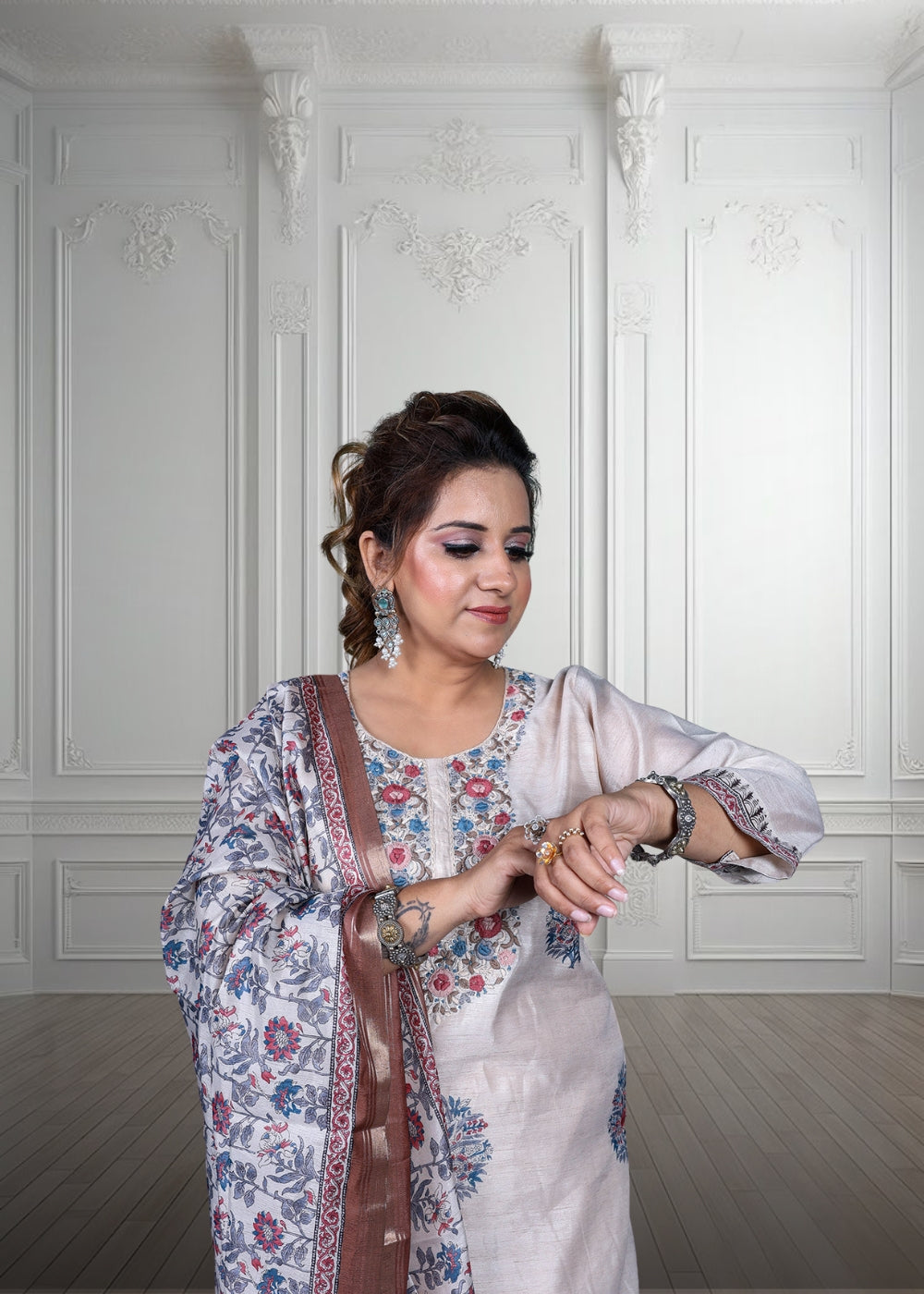 Naqsh Linen Suit with Digital Print (Image)