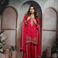 Deep Rani pink Sharara suit