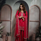 Deep Rani pink Sharara suit