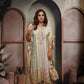 Patola Ivory & Sky Blue Kaftan with Potli and Salwar Set