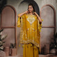 Patola Mustard yellow Kaftaan Set