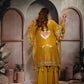 Patola Mustard yellow Kaftaan Set