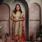 Patola Grey & Pink Kaftaan Set