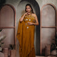 Aarohi Mustard One Shoulder Indo Western Dress