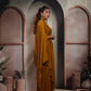 Aarohi Mustard One Shoulder Indo Western Dress