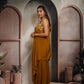 Aarohi Mustard One Shoulder Indo Western Dress