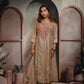 Aarzoo Ivory Embroidered A-Line Linen Suit