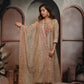 Aarzoo Ivory Embroidered A-Line Linen Suit