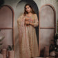 Aarzoo Ivory Embroidered A-Line Linen Suit