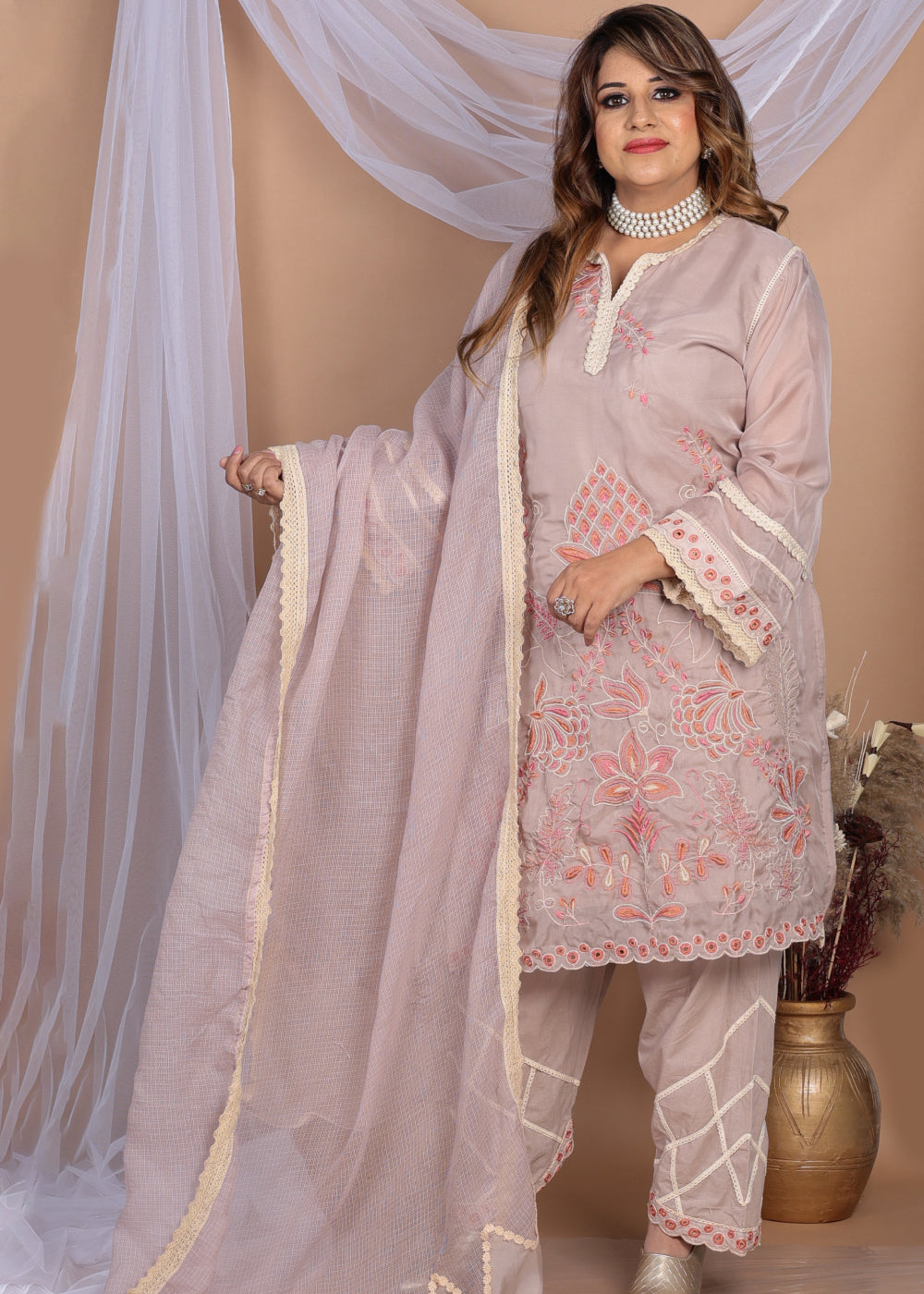 Naqsh Pink Co-ord Suit Set