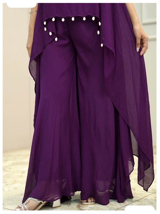 Naqsh Purple Indo-western stylish dress