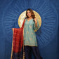 Aabira Blue Fusion Kurta Suit