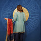 Aabira Blue Fusion Kurta Suit