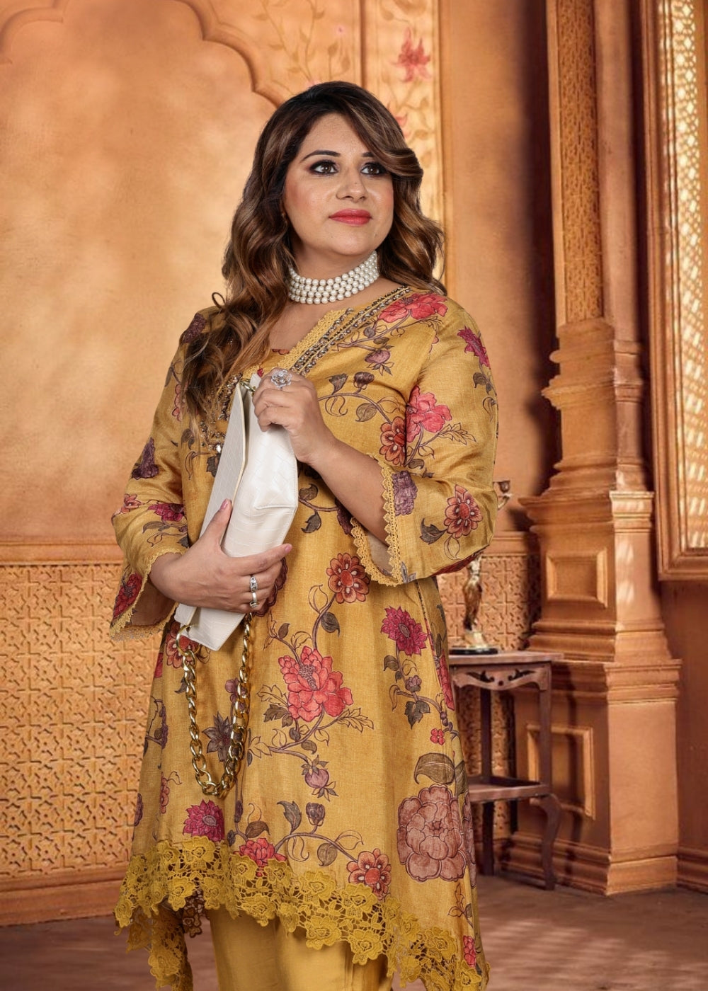 Naqsh Mustard Co-ord Suit Set (Image)