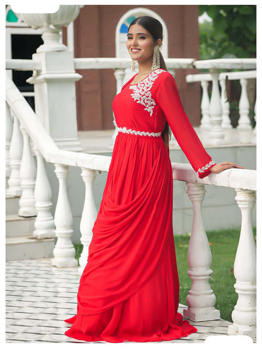 Naqsh Red Stylish Gown