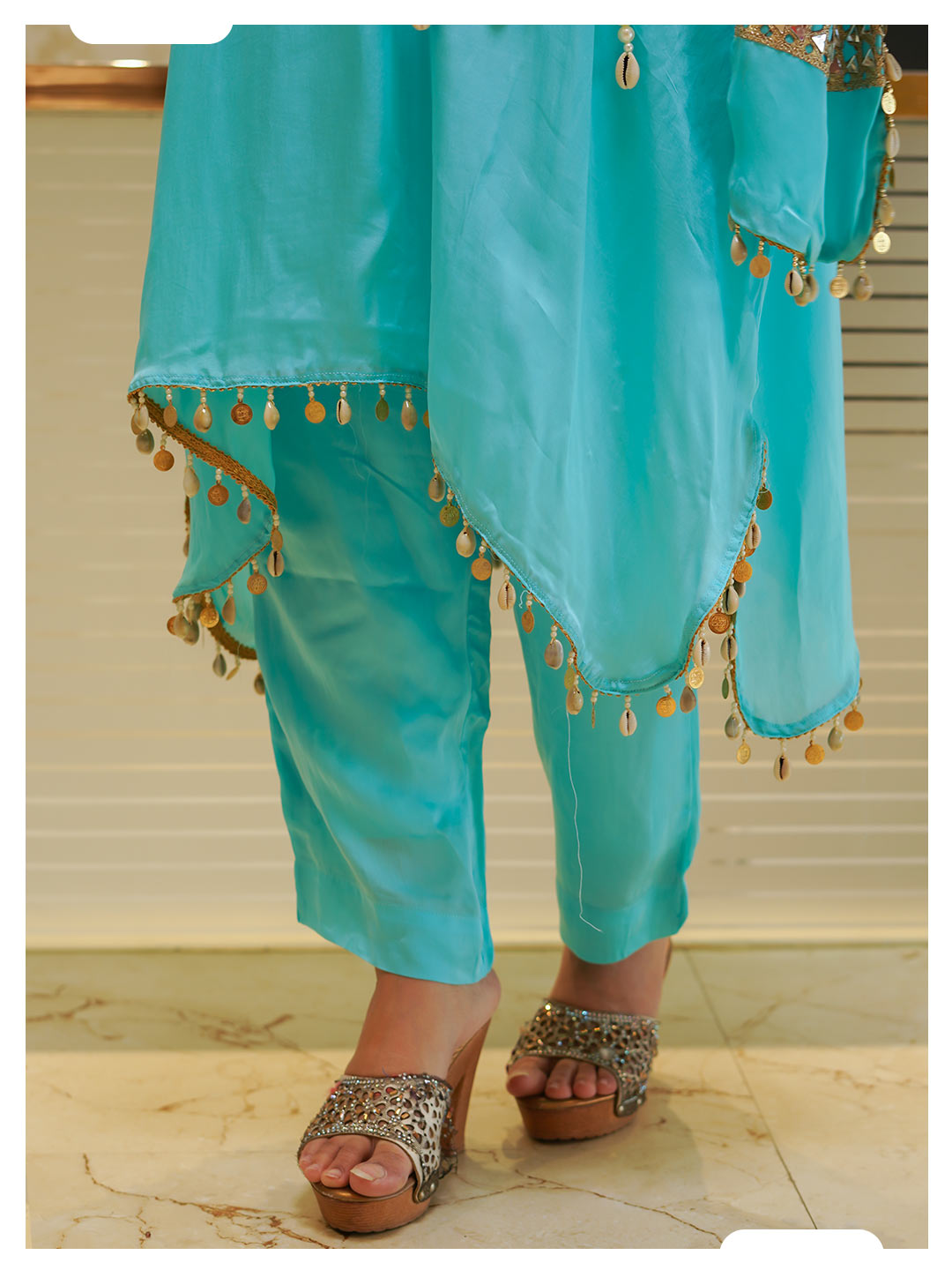 Naqsh Exclusive Blue Stylish Kaftan Set (Image)