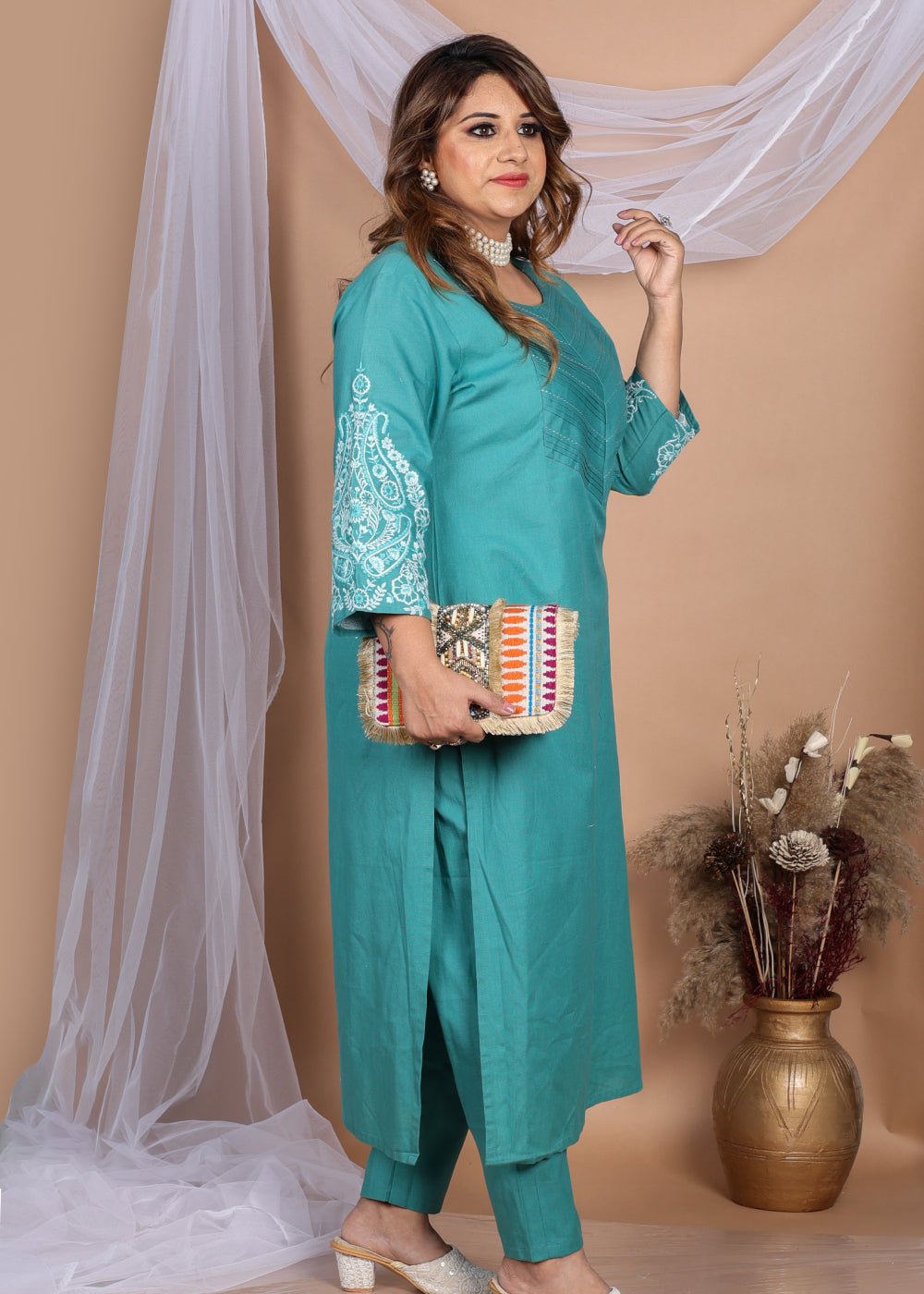 Naqsh Blue Exclusive Cotton Suit