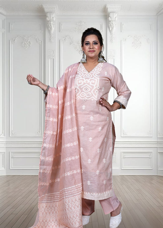 Naqsh Cotton Linen with Hand Work