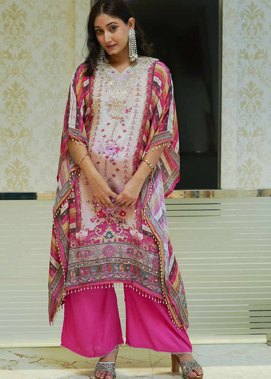 Naqsh Pink Exclusive Kaftan Set