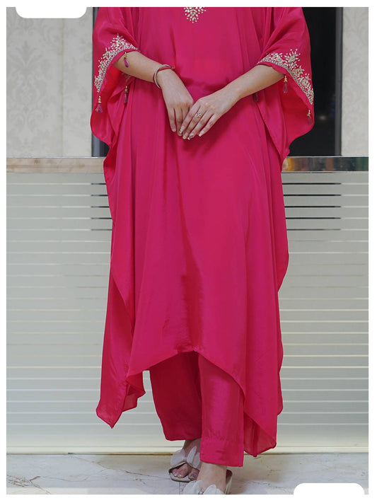 Naqsh Pink Designer Kaftan set