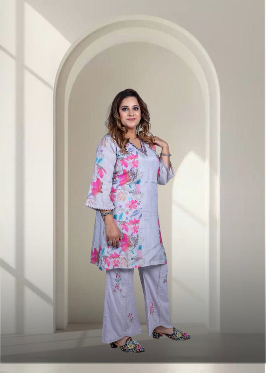 Naqsh Co-ord Suit Set With Digital Print