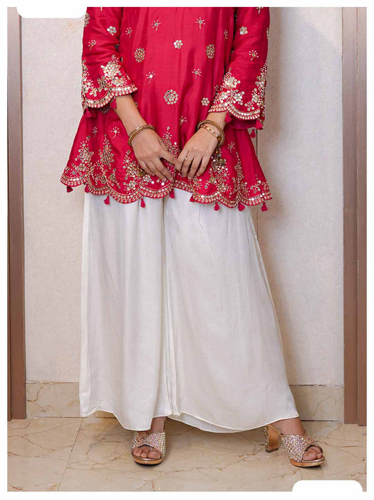 Naqsh Red Indo-western stylish dress