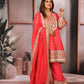 The Coral Gold Gota Patti Anarkali Set