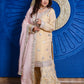 Naqsh Rosé Radiance – Embroidered Sharara Suit