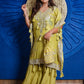 Naqsh Mirror Work Sharara Set with Potli Bag
