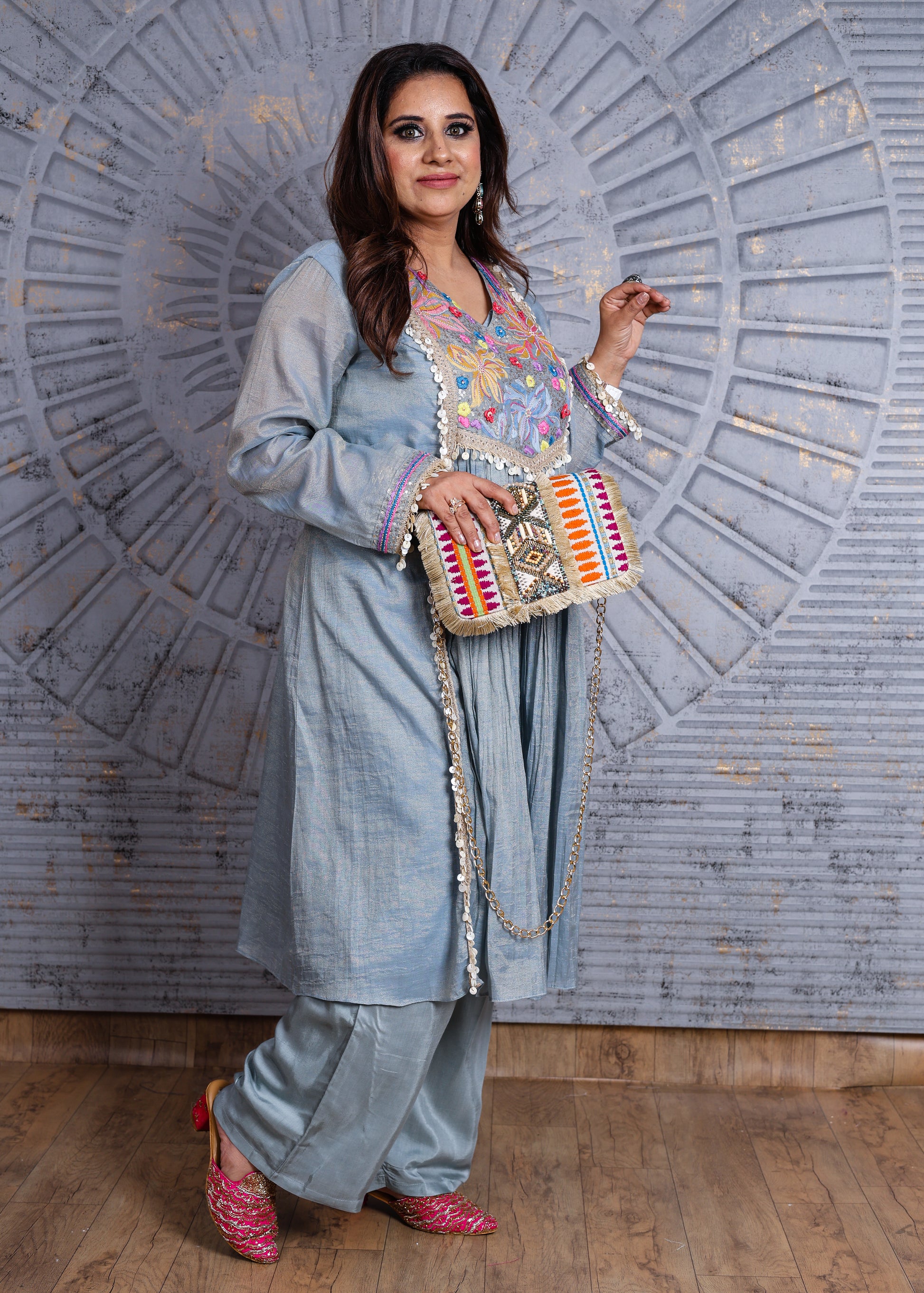 Naqsh Embroidered A-Line Kurta (Image)