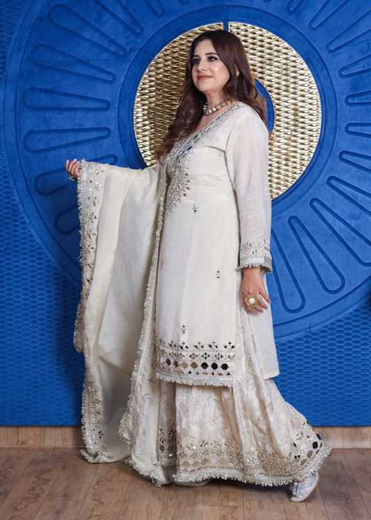 Naqsh Embellished Sharara Suit Set