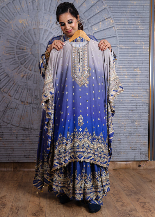 Naqsh Royal Radiance – Blue & Silver Embroidered Suit Set