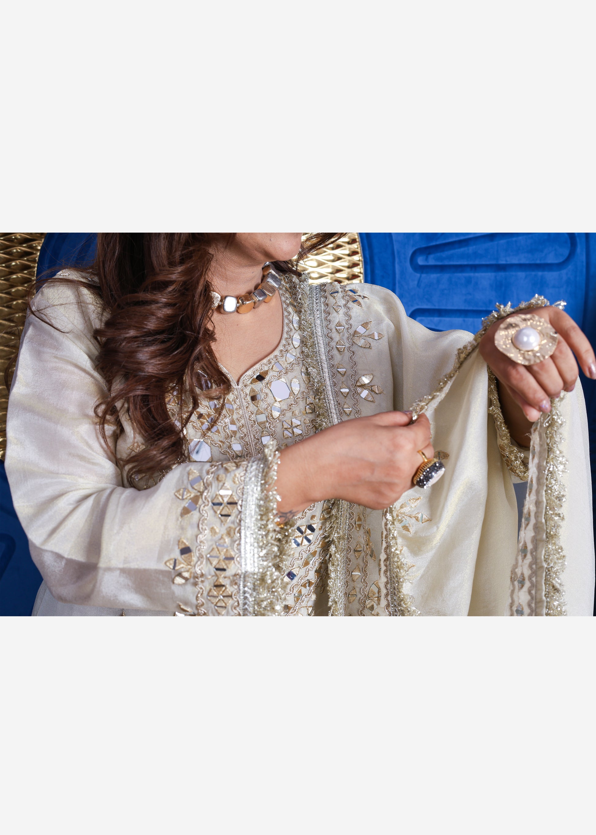 Naqsh Embellished Sharara Suit Set (Image)