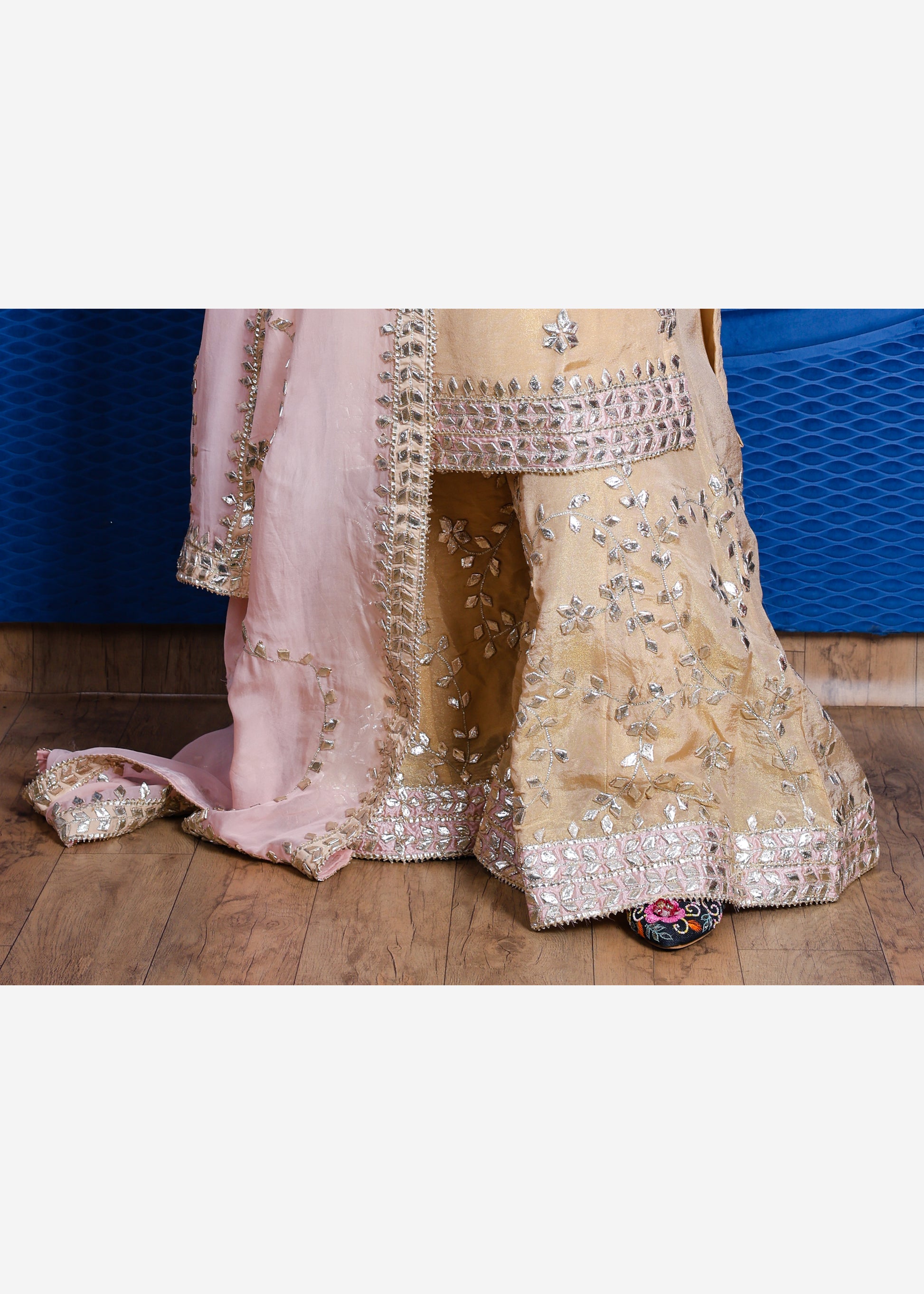 Naqsh Rosé Radiance – Embroidered Sharara Suit (Image)